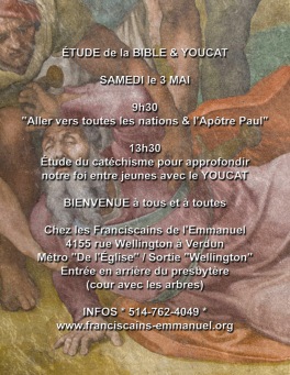 Bible et youcat 3 mai